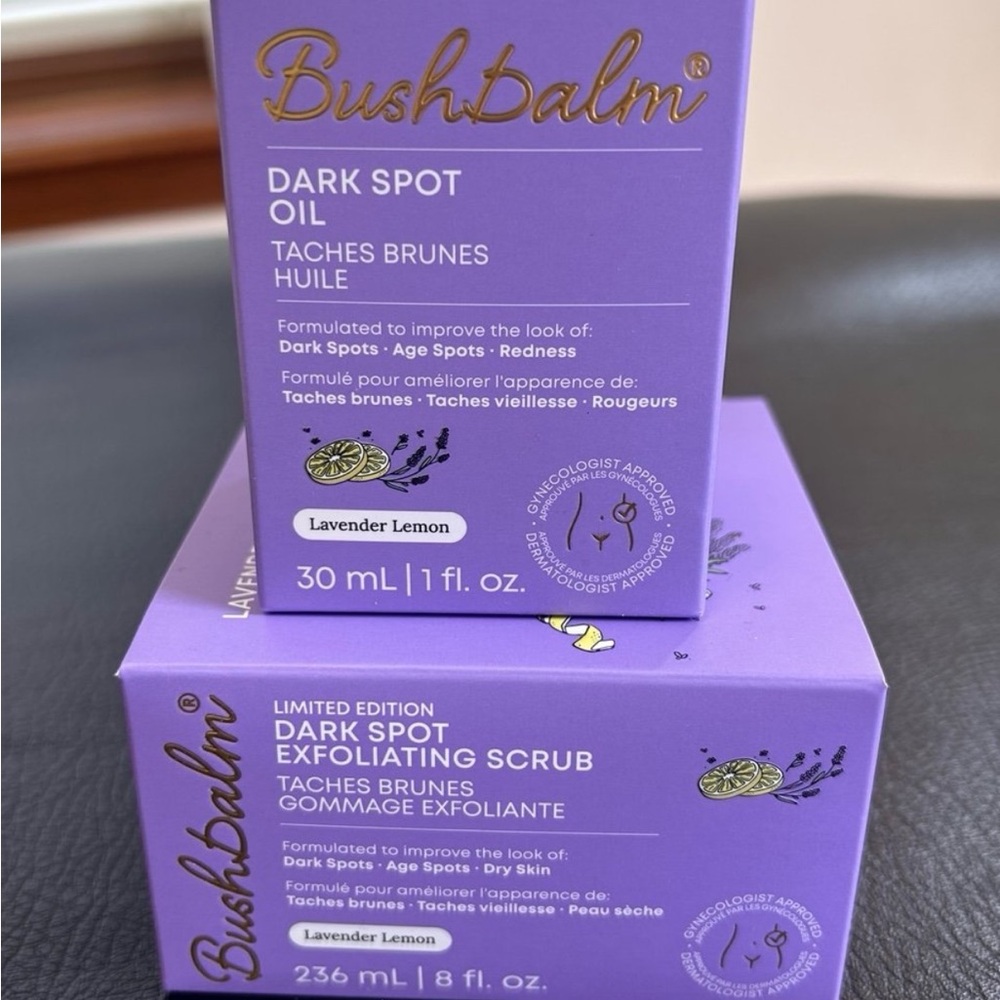 Bushbalm Dark Spot Oil and Exfoliating Scrub Set - lavender lemon